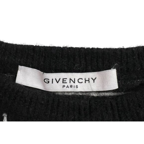 Givenchy Women Sweater Wool Crop Black White Long Sleeves XS - Picture 4 of 9